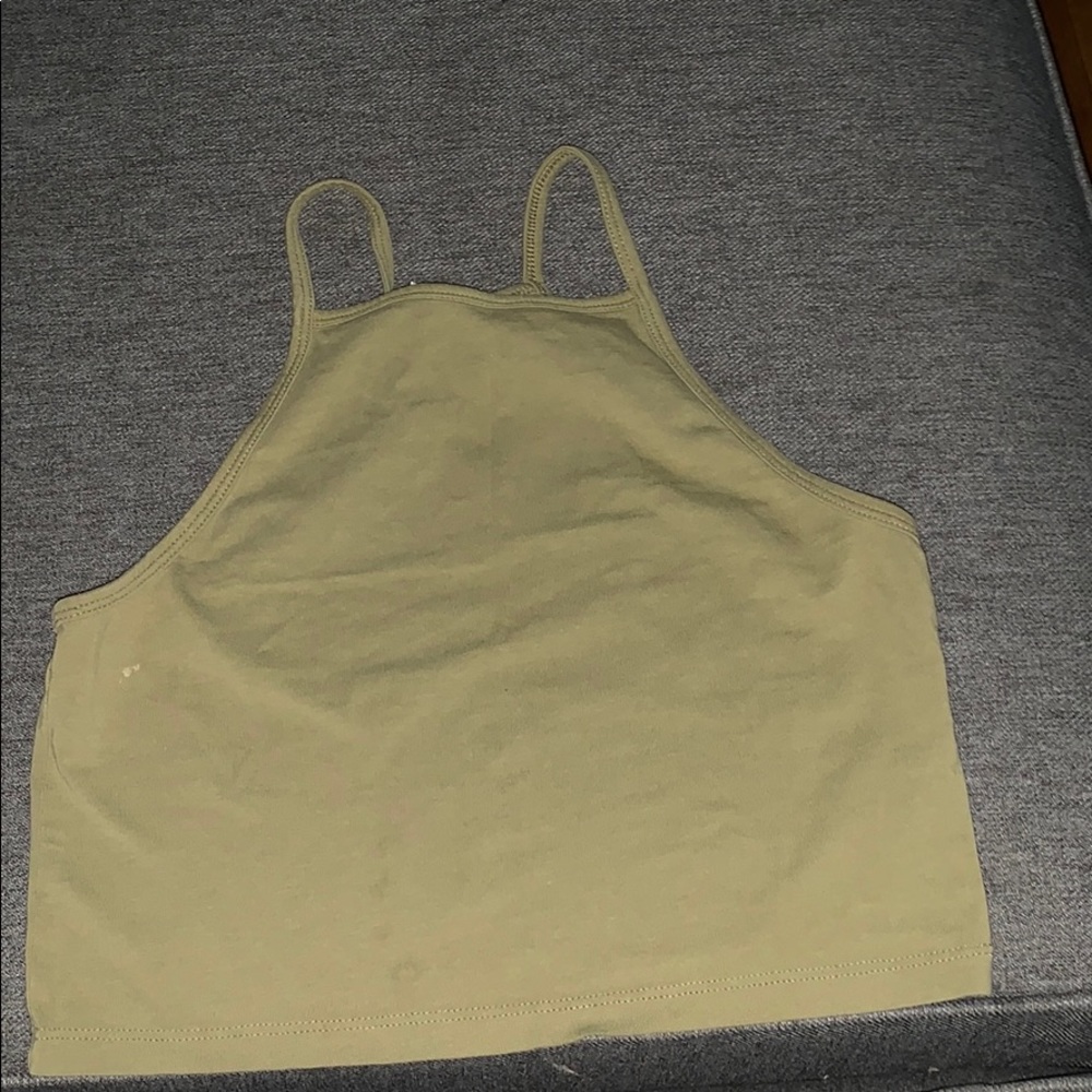 a army green crop top from h&mv